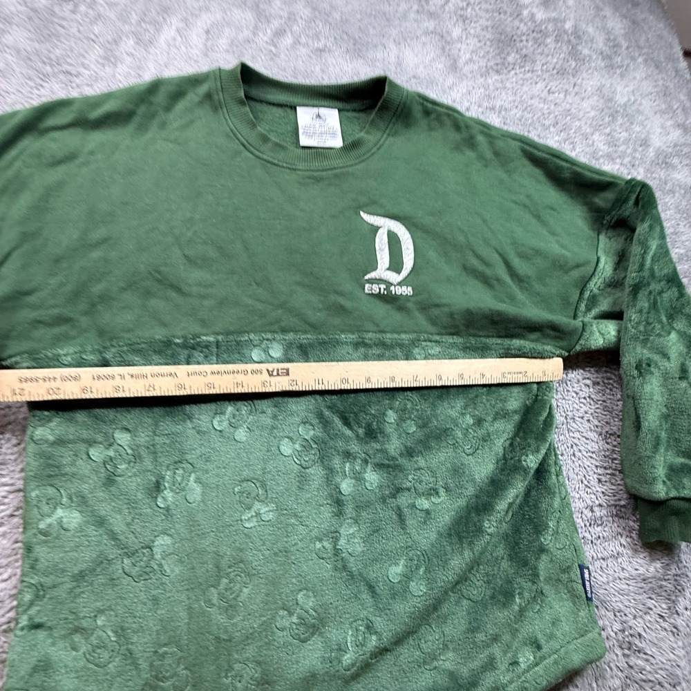 Mickey Mouse Sweatshirt Spirit Jersey Adult S Walt Disney World Green Fleece - Picture 7 of 8